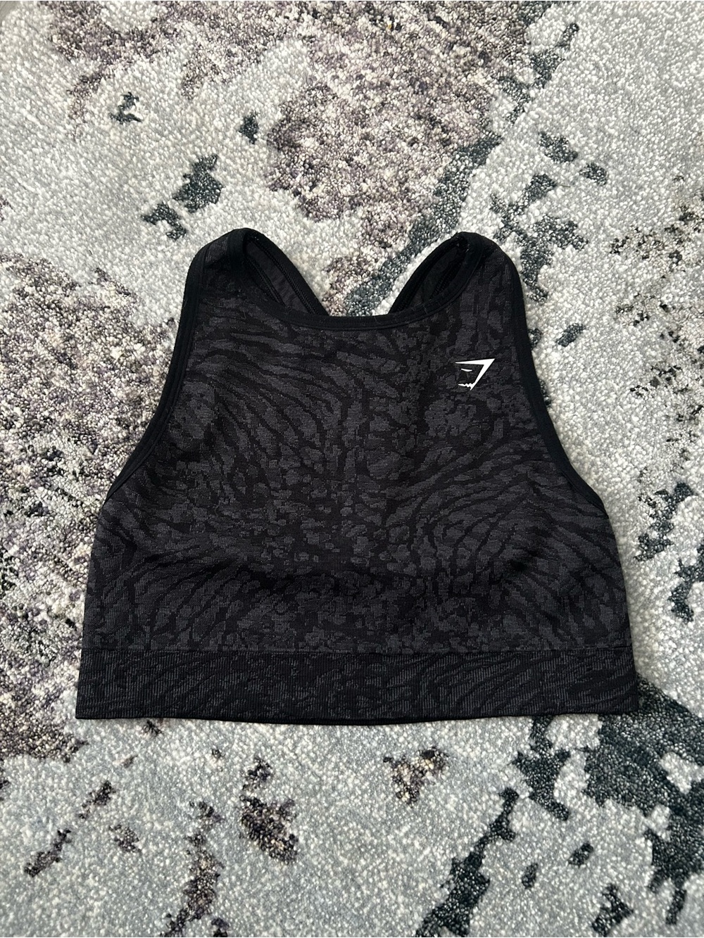 Gymshark Black Textured Seamless Sports Bra
